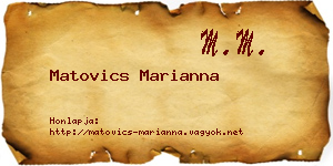 Matovics Marianna névjegykártya